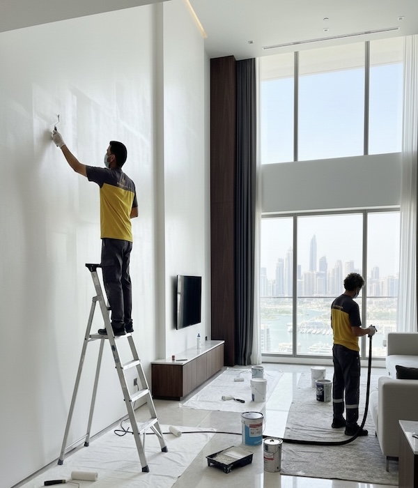 Professional painting services in dubai for high-rise apartments.