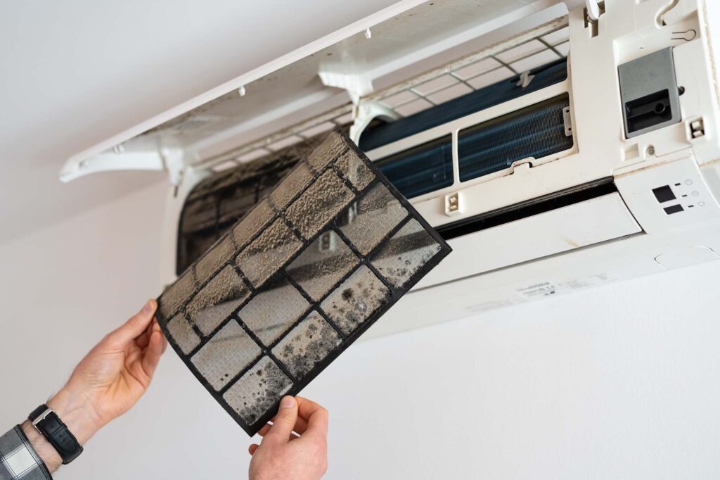 AC filter cleaning and indoor air quality maintenance service for improved cooling.